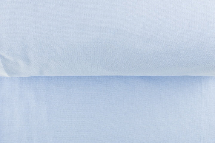 Bündchenstoff glatt, hellblau