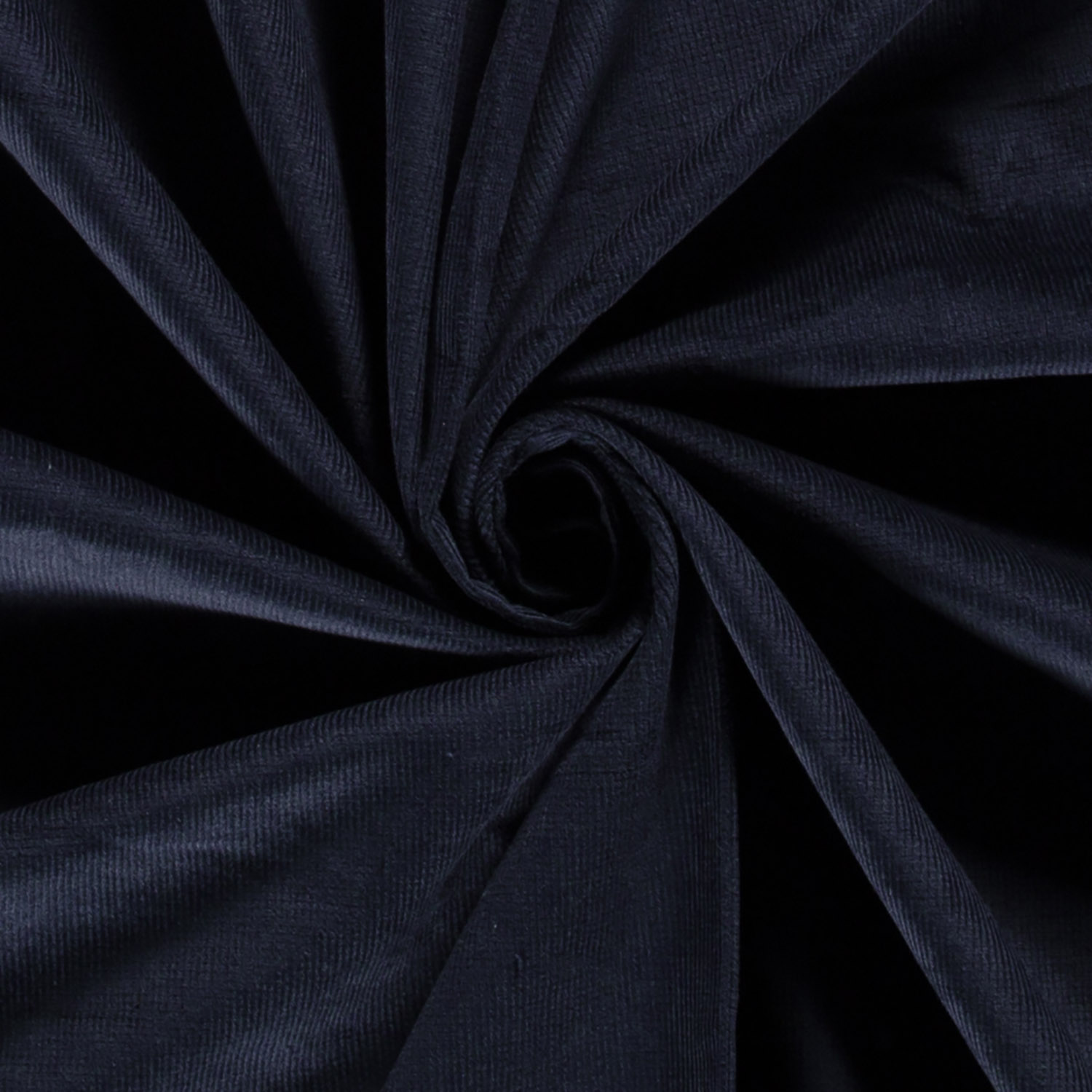 Nadelcord Stretch 16w Stoff Uni Marine