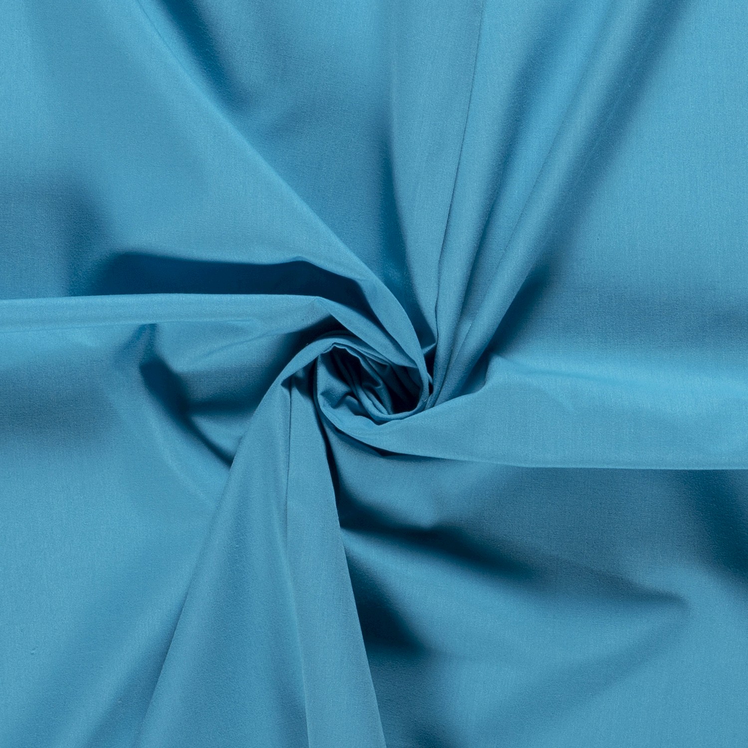 Baumwoll Popeline uni aqua