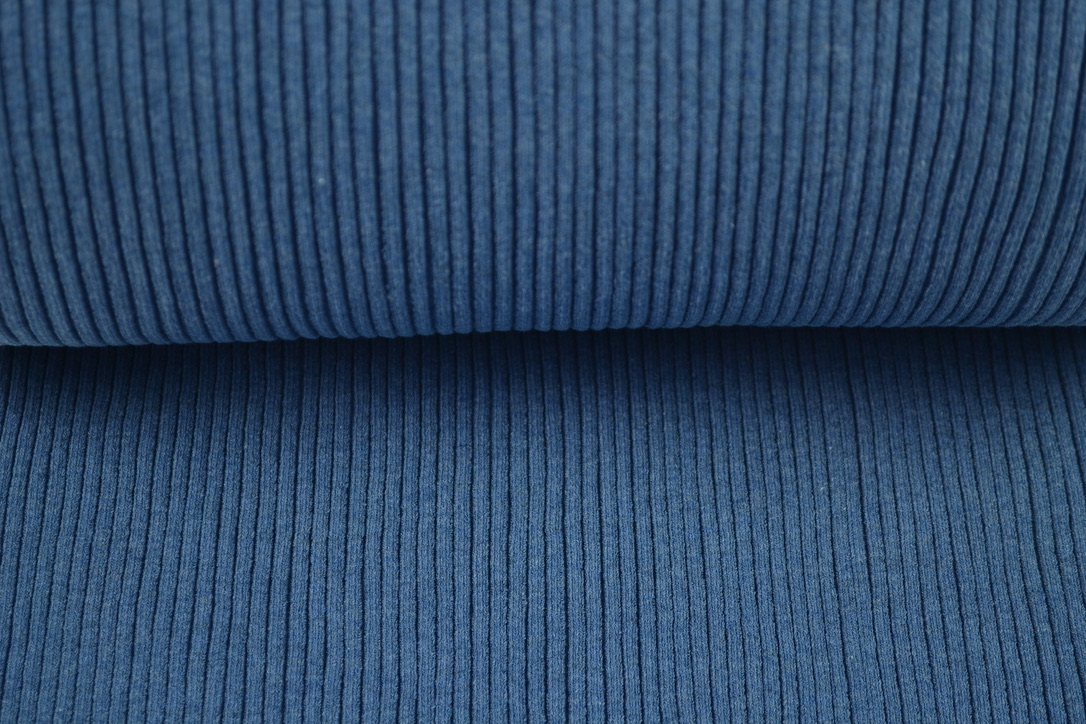 Bündchenstoff 3x3 melange indigo