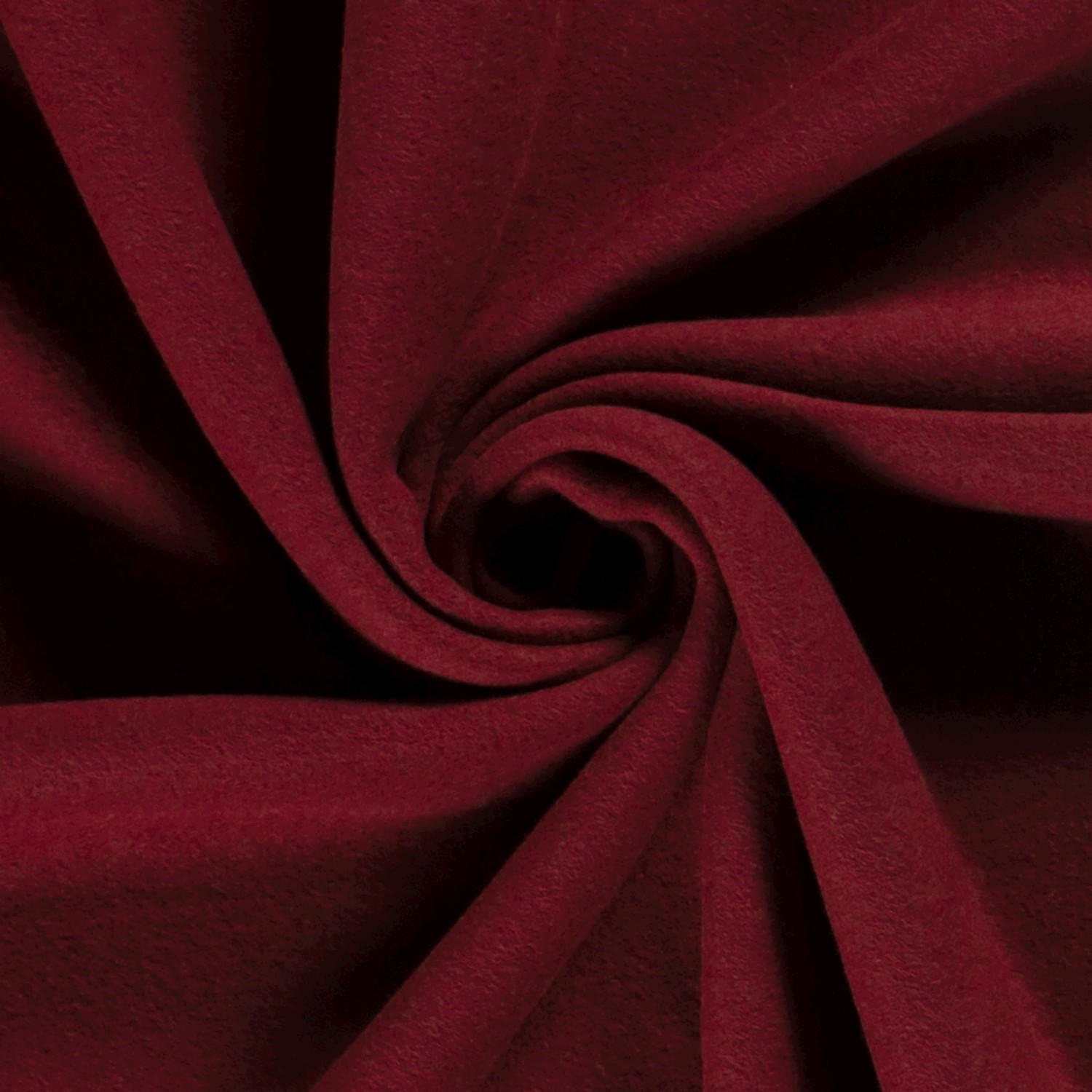 Baumwollfleece uni bordeaux