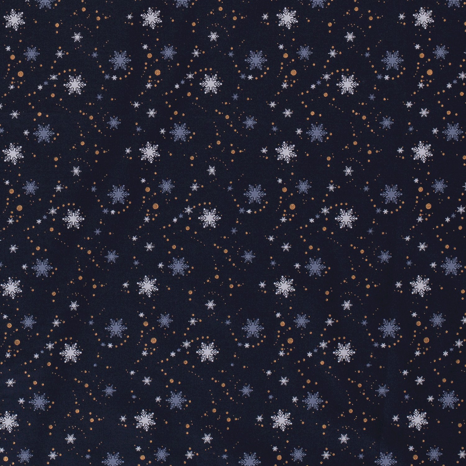 Baumwollstoff Weihnachten, Winterzauber dunkelblau