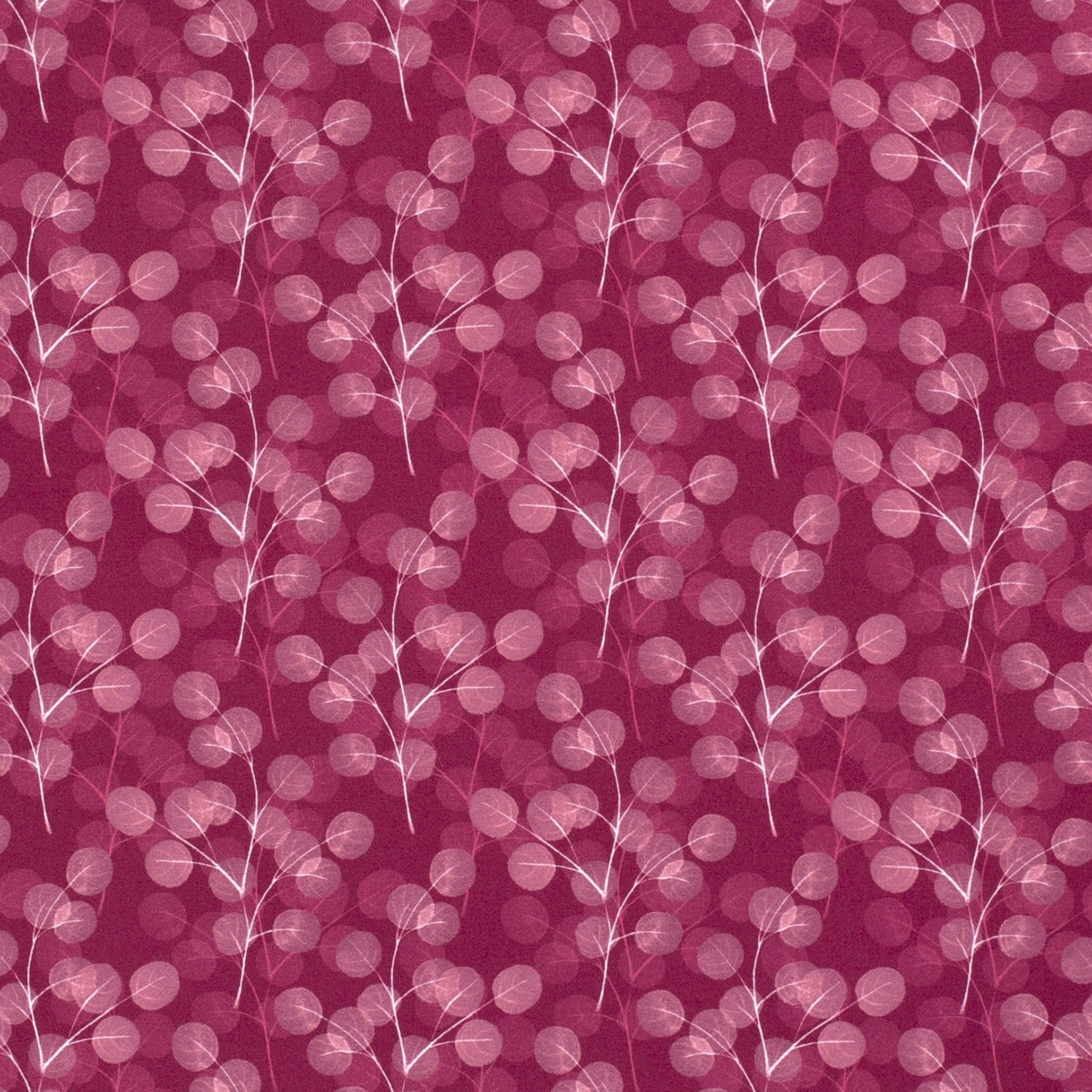 Baumwolljersey Digitaldruck Blätter, pink