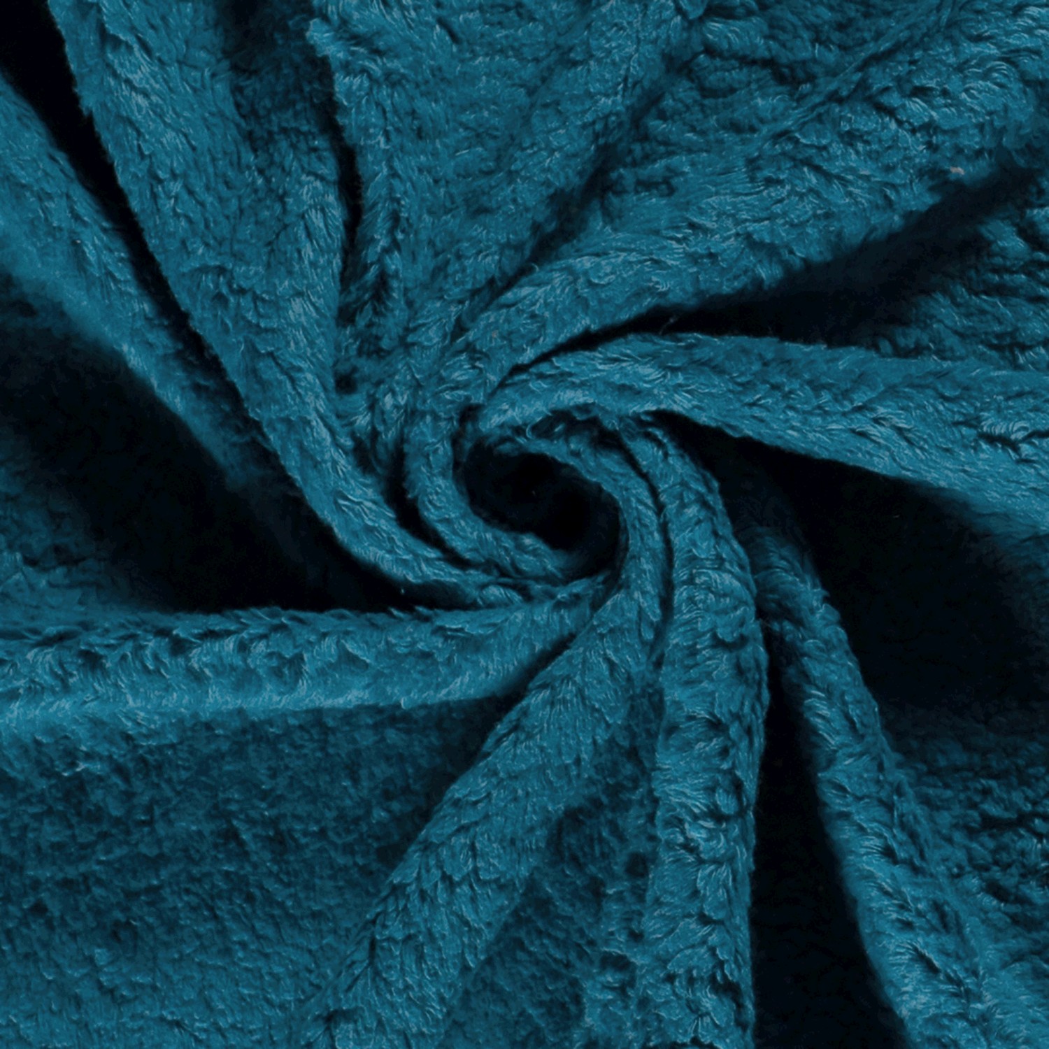 Baumwollfleece uni petrol