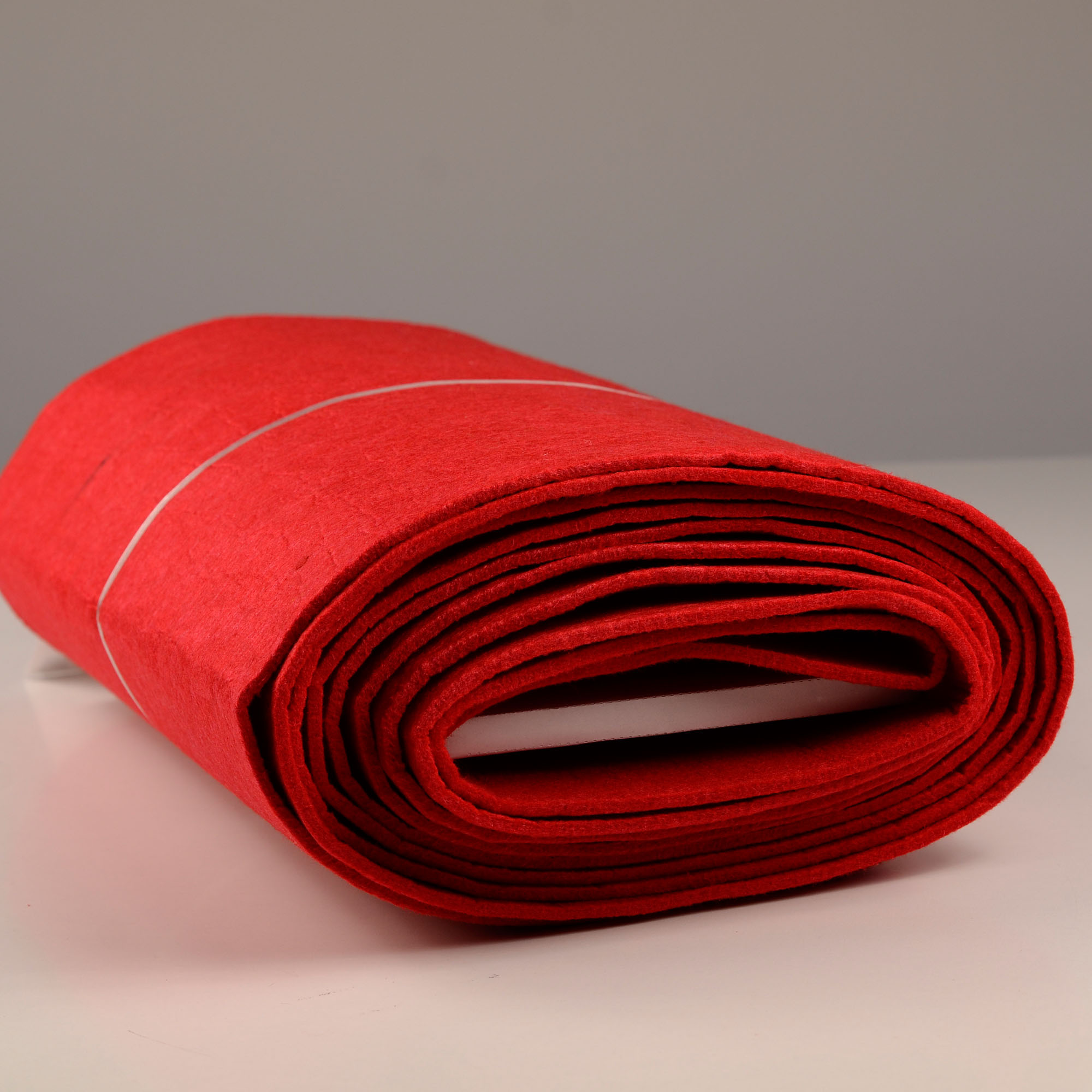 Bastelfilz Meterware 4 mm dick harte Qualität, rot