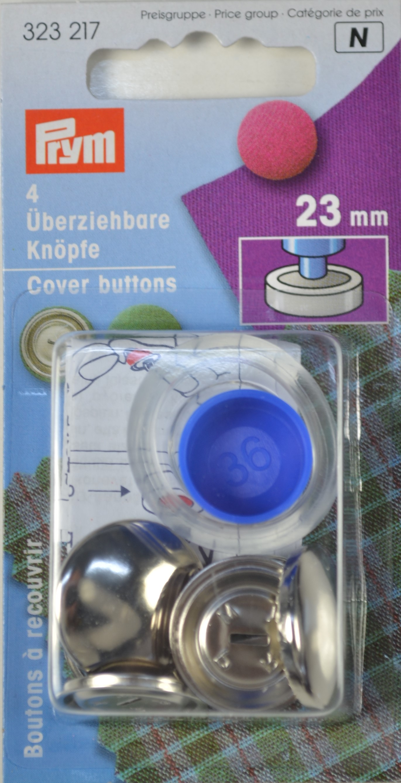 Prym Überziehbare Knöpfe mit Werkzeug