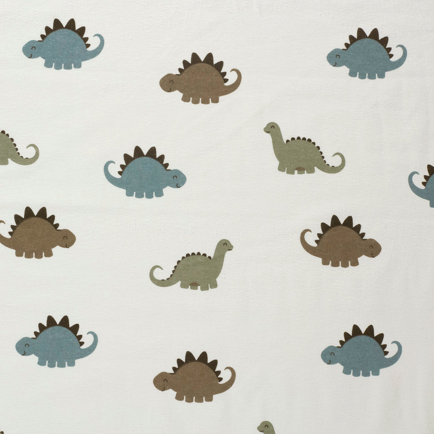 Flanell Stoff bedruckt Dinosaurier Wollweiß