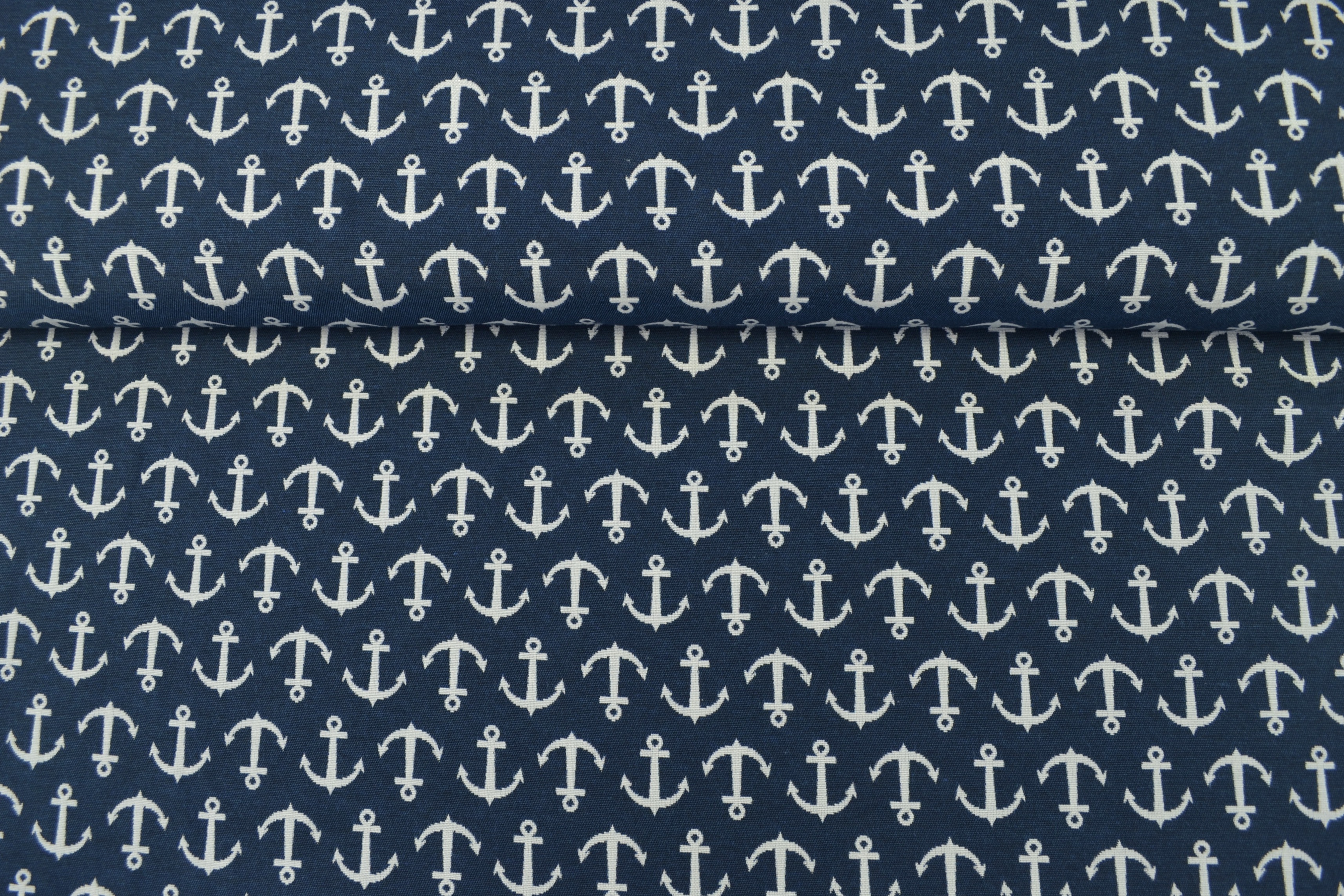 Gobelin Möbelstoff Anker groß, marine