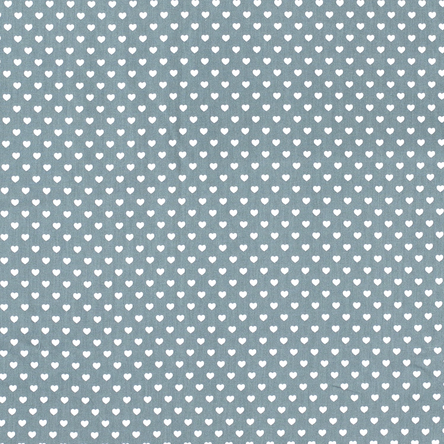 Baumwolle Popeline Stoff Bedruckt Herzen, altgrün