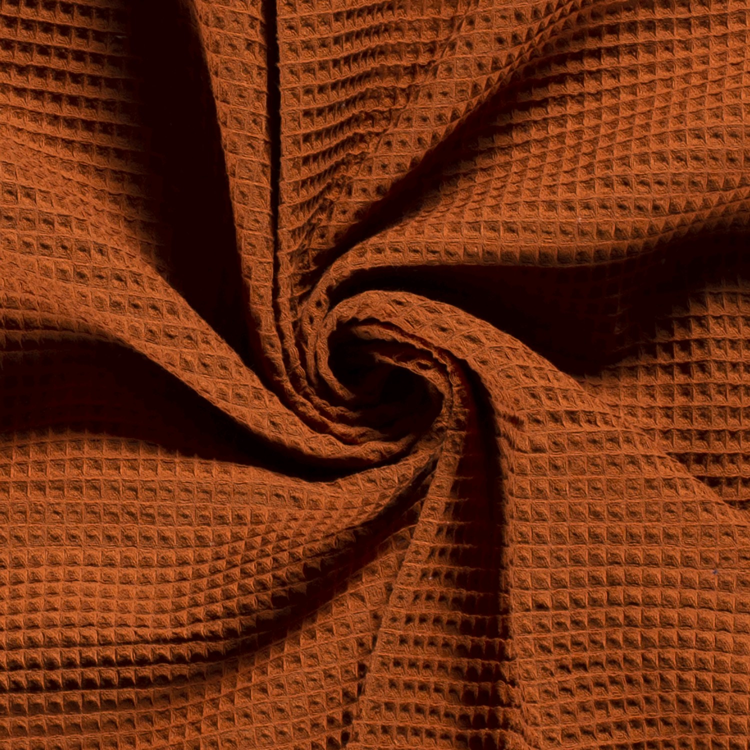 Waffelpiqué uni brique