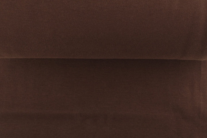Bündchenstoff glatt, braun
