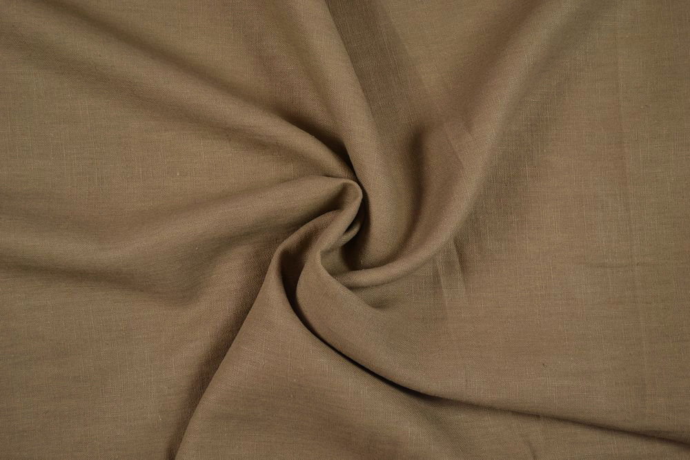 Leinenstoff Ramie gewaschen , hellbraun