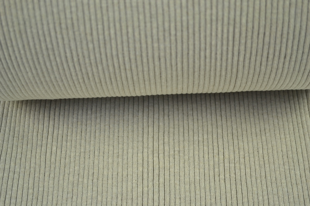 Bündchenstoff 3x3 melange beige