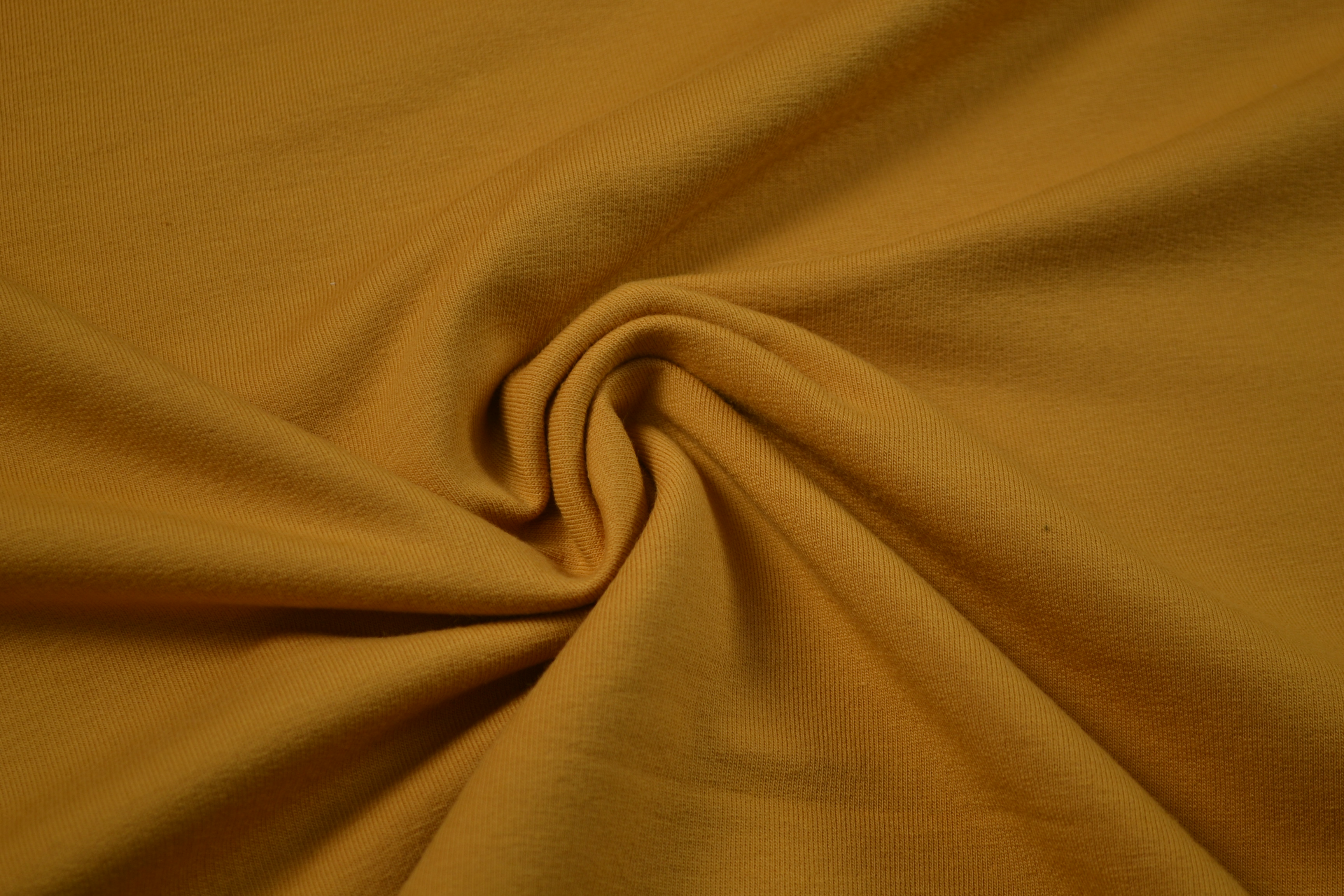 French Terry uni angeraut, dunkelgelb