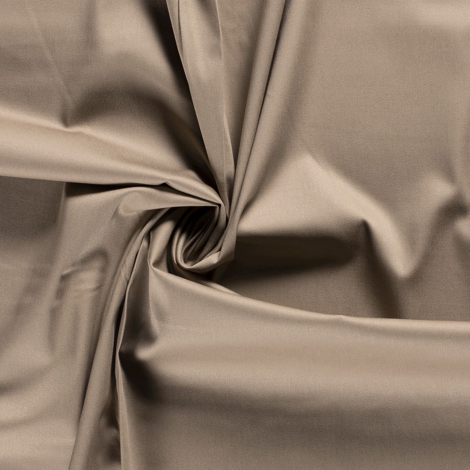 Baumwolle Satin uni beige