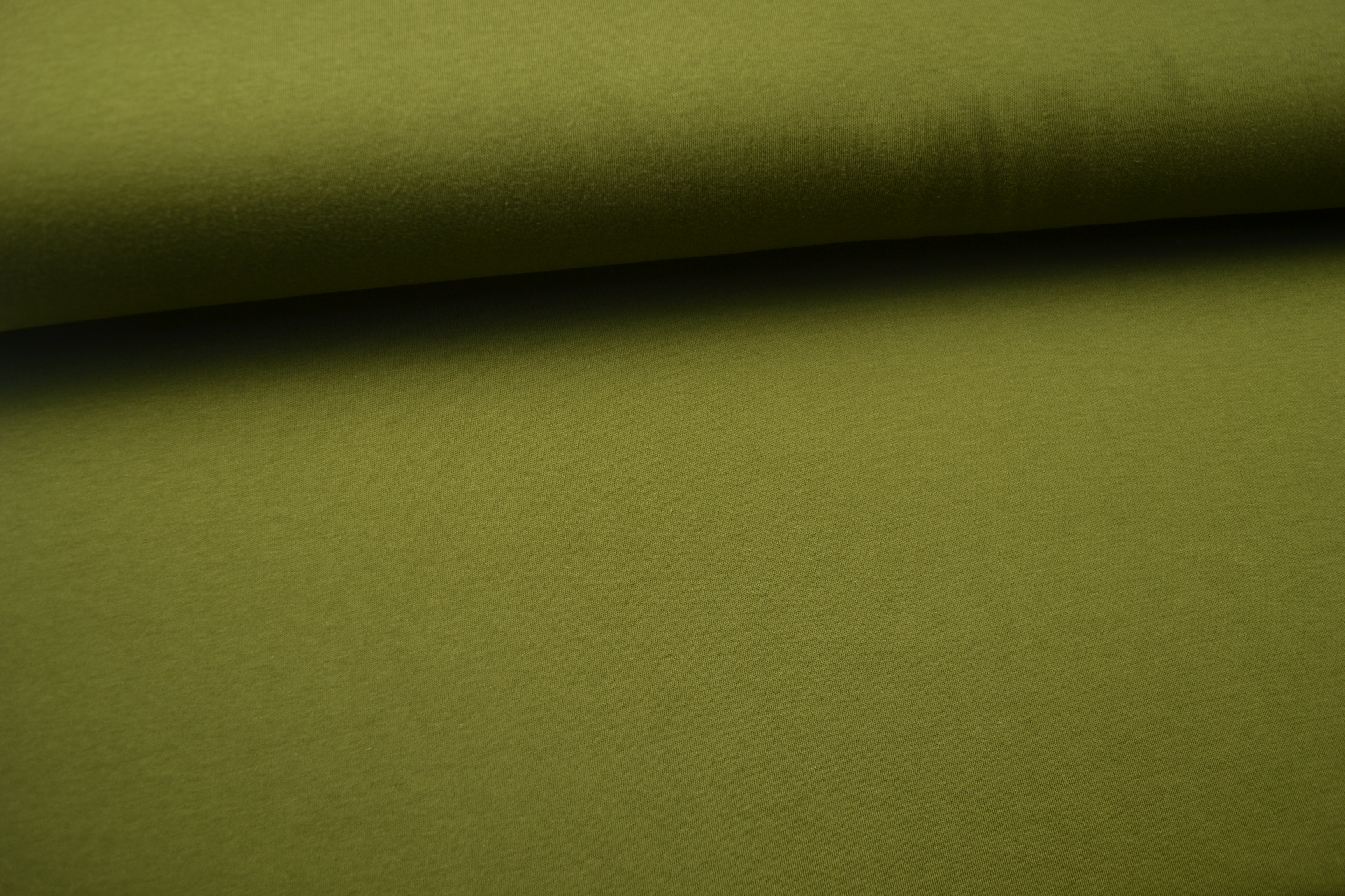 Interlock Baumwolljersey uni, khaki