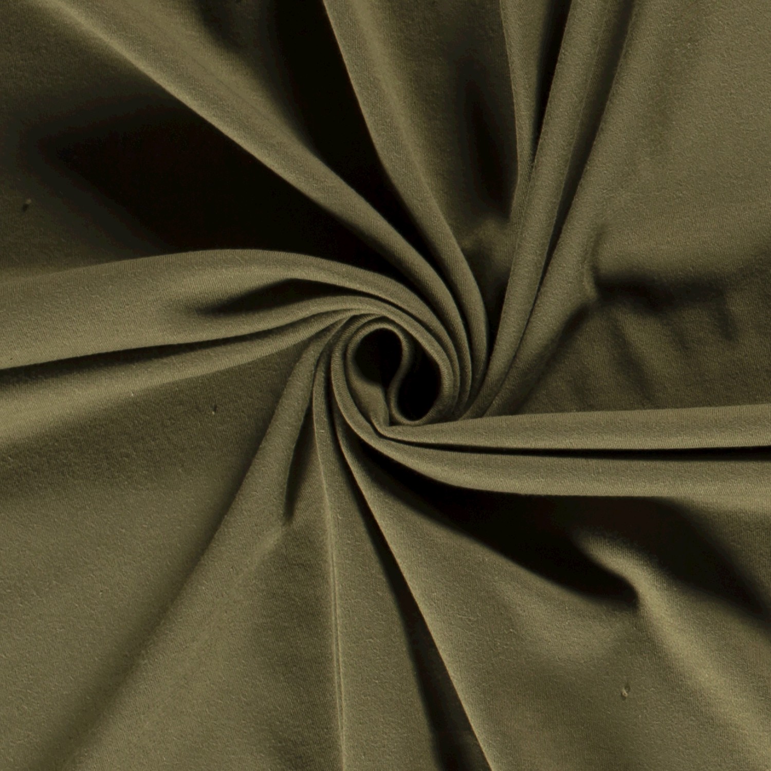 Interlock Baumwolljersey uni, khaki