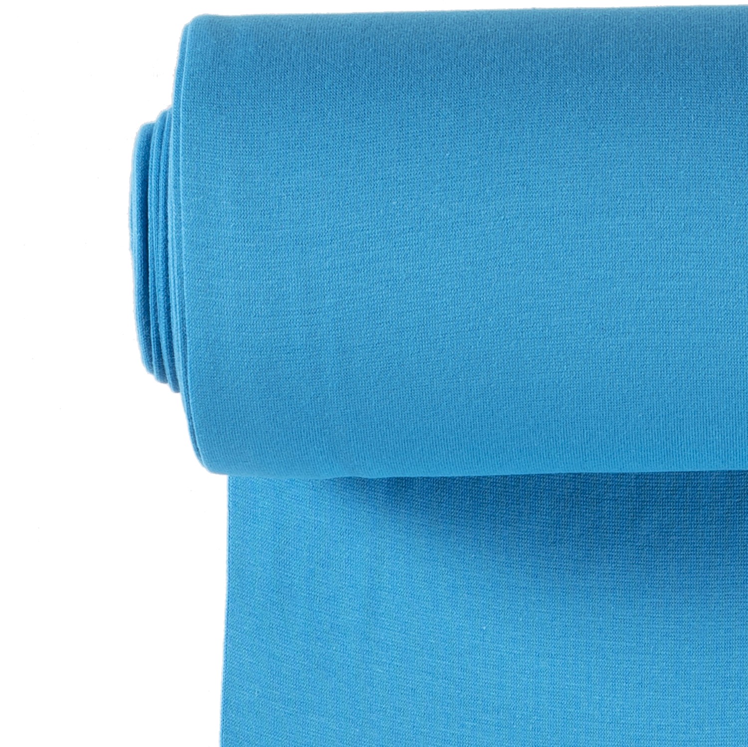 Bündchenstoff uni aqua