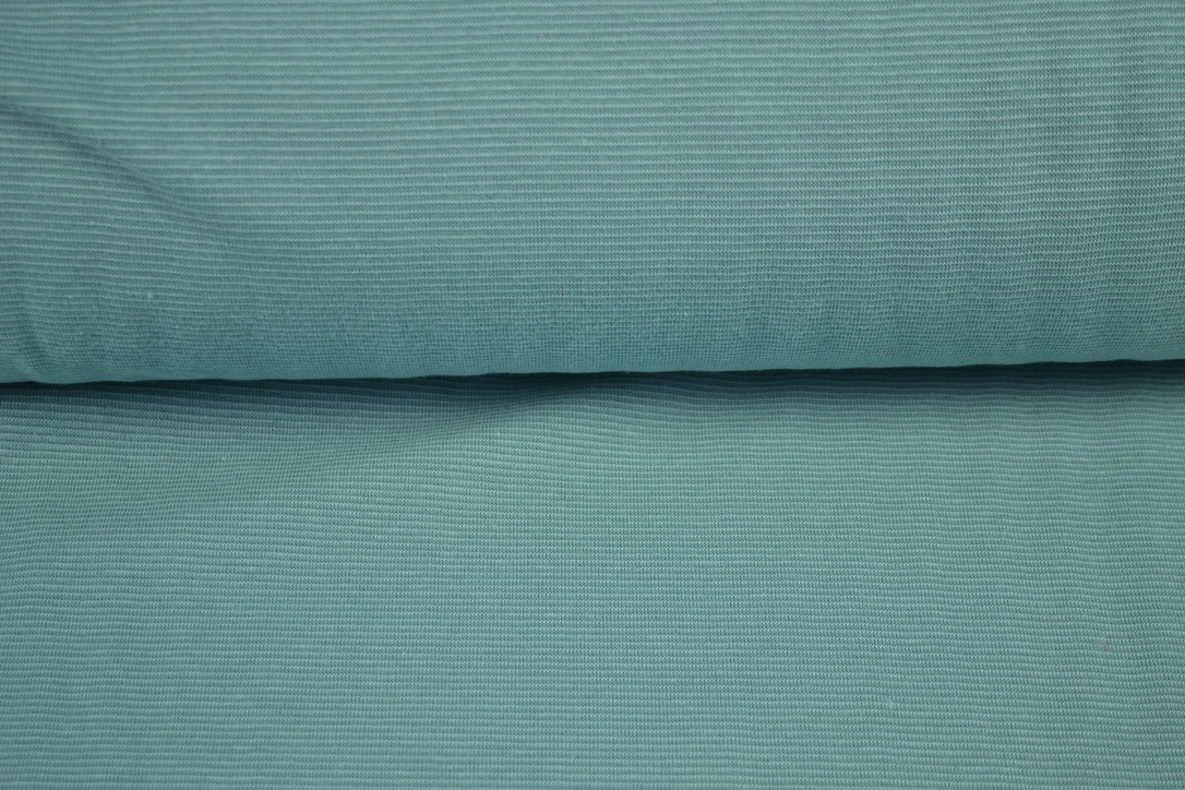 Bündchenstoff 1x1 garngefärbt streifen dunkelminze
