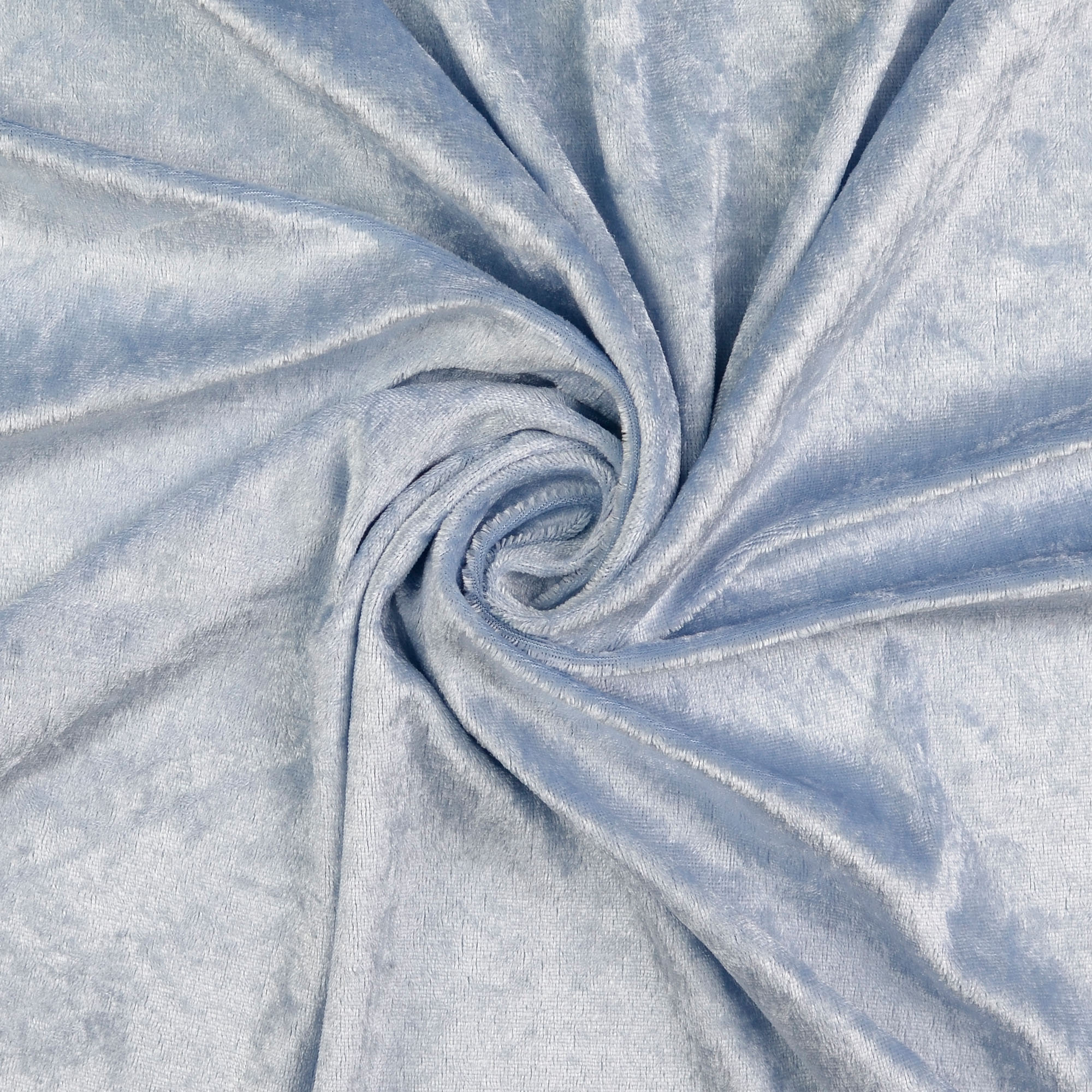 Panne Samt uni, blau