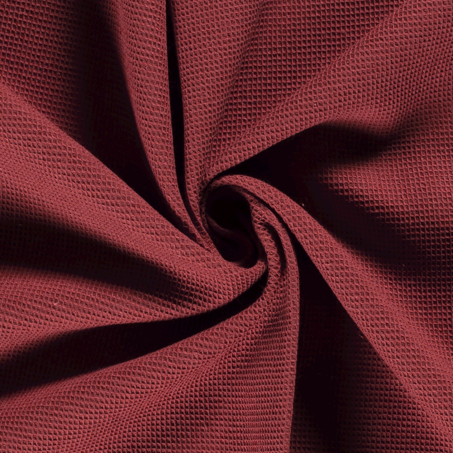Waffelpiqué uni dunkelpink