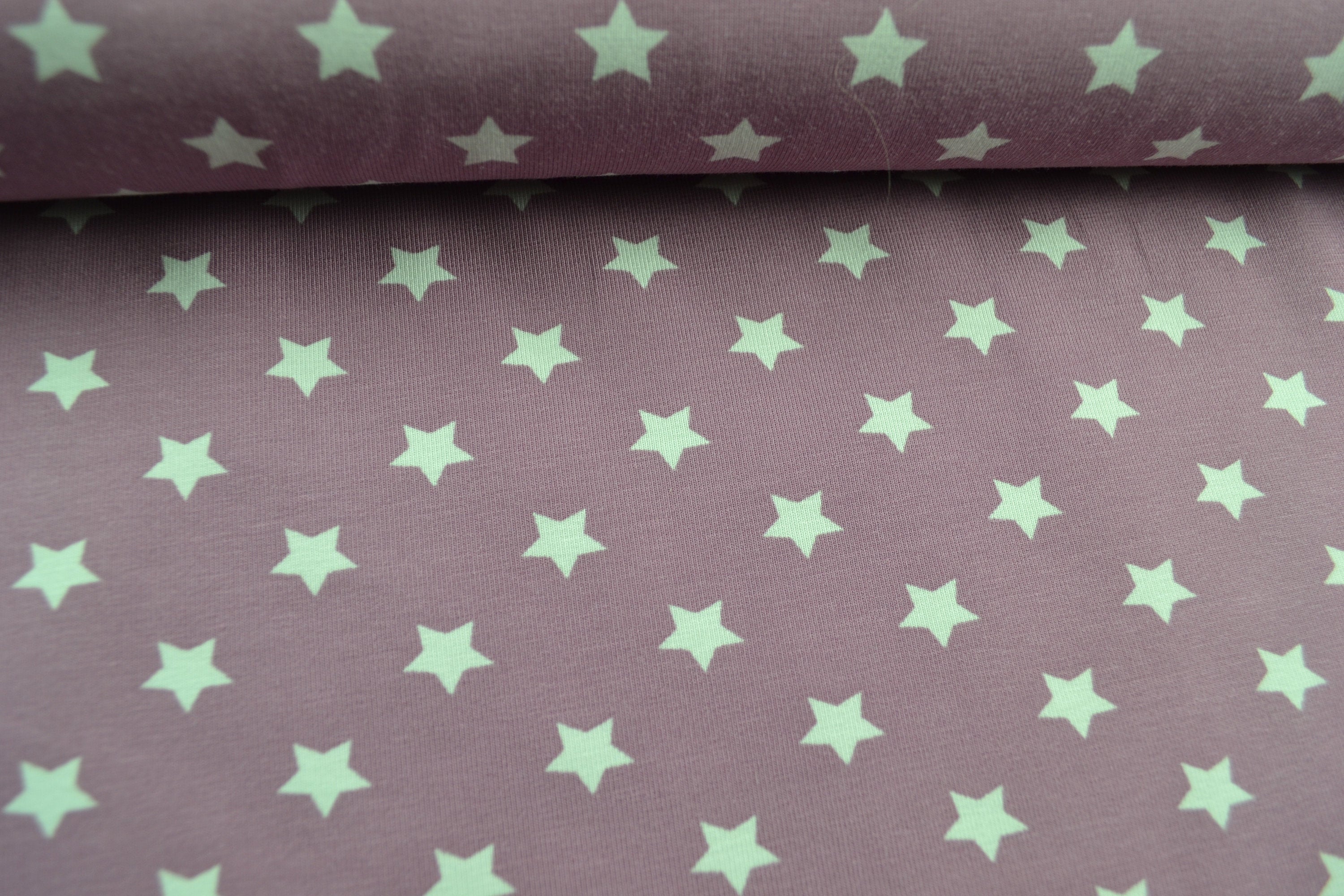 Baumwolljersey Sterne, altrosa