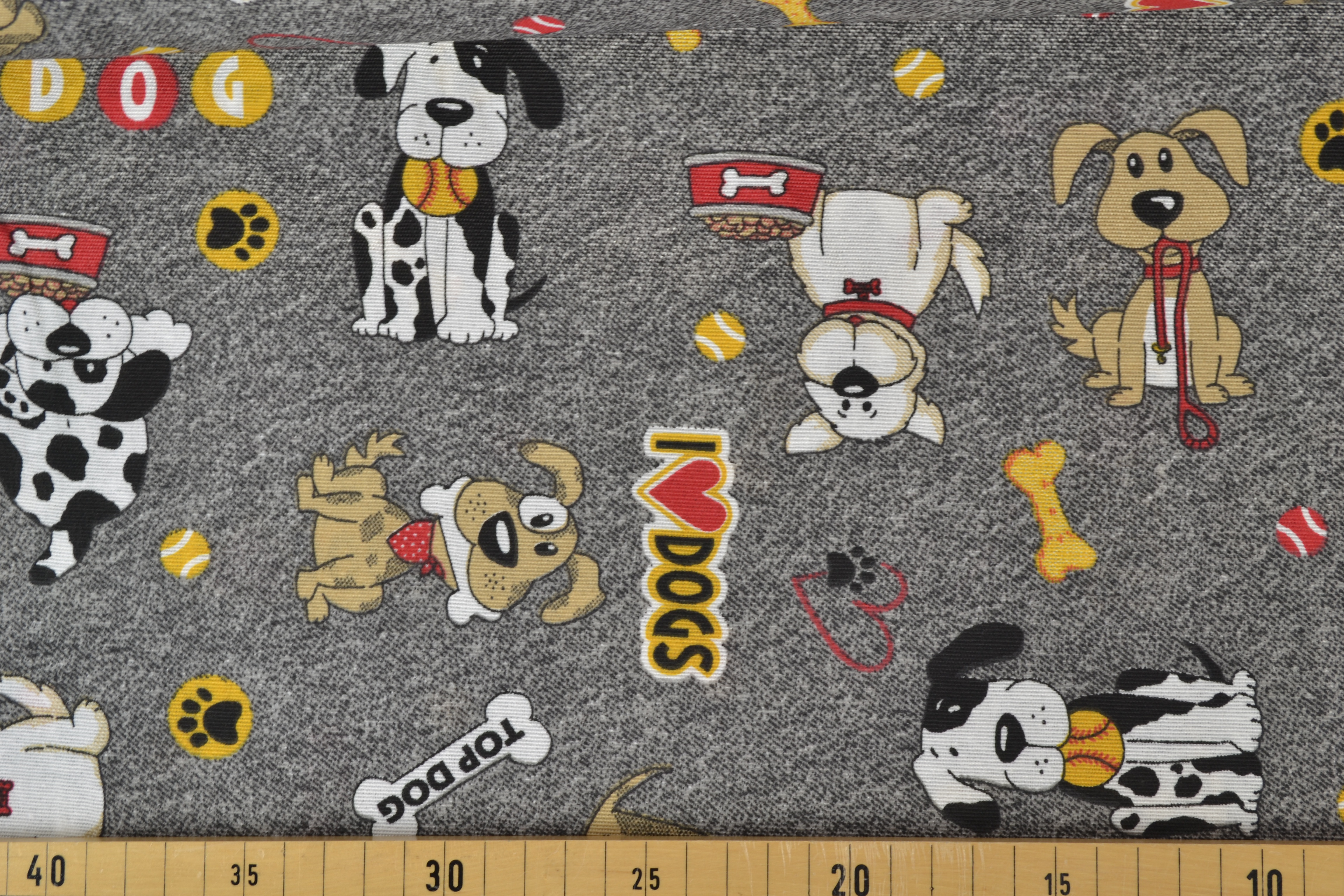 Canvas Deko Stoff I love Dogs