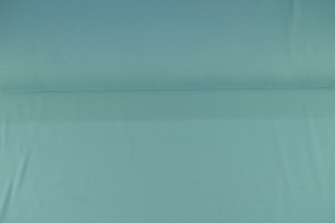 French Terry uni angeraut, helltürkis