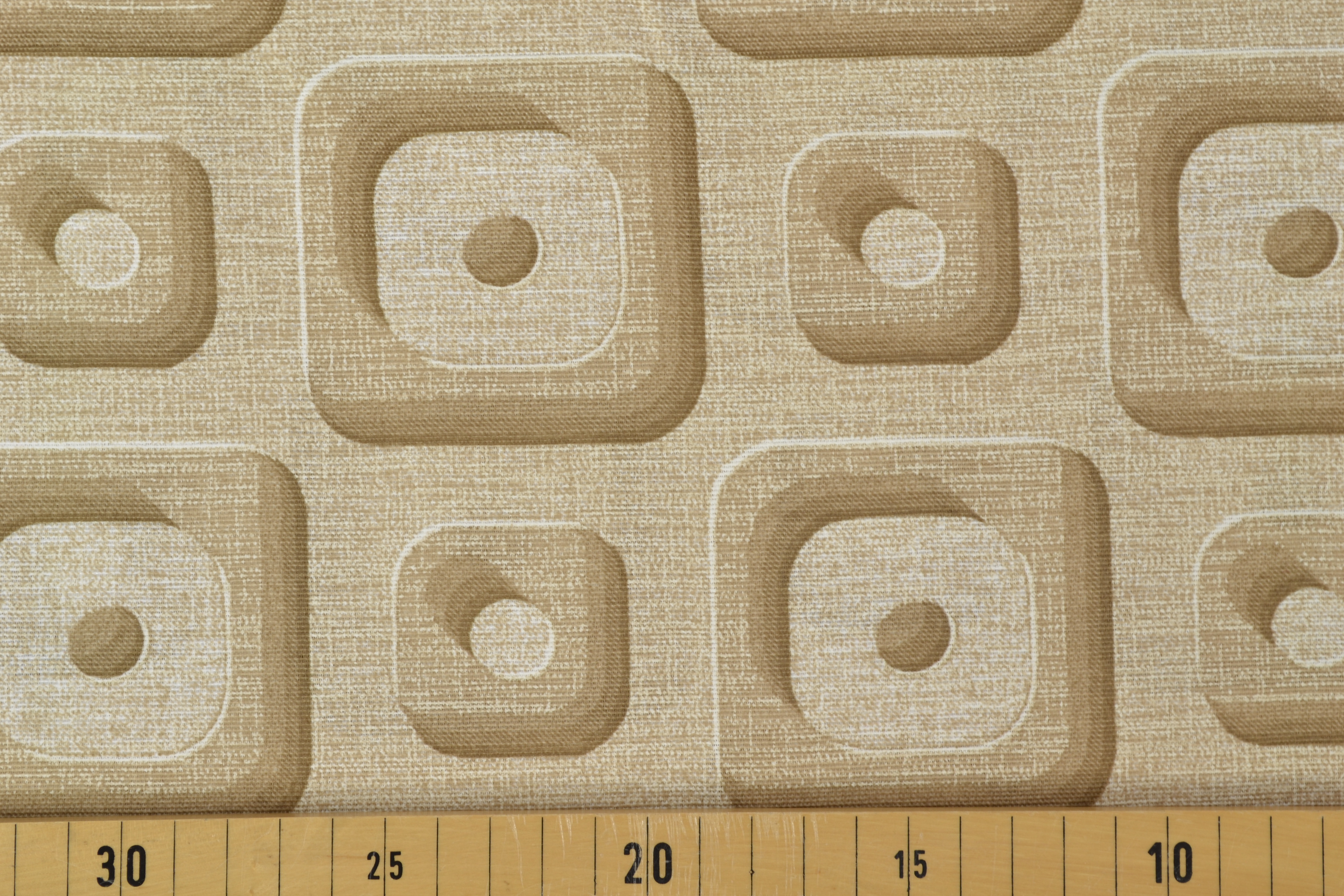 Canvas Deko Stoff geometrisches Muster, beige