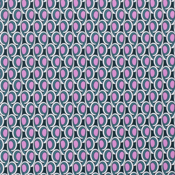 Baumwollstoff Popeline Batik, petrol