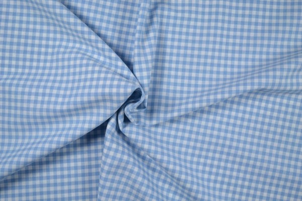 Baumwollstoff Zefir Vichy Karo, 0,5 cm, hellblau Baumwollstoff Zefir Vichy Karo, 0,5 cm, hellblau