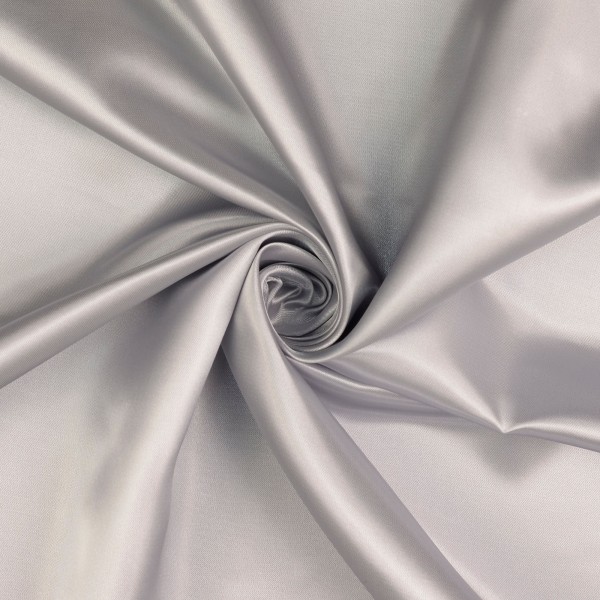 Polyester Satin uni, new silver