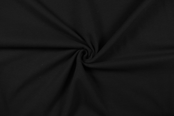 Bündchenstoff glatt 70cm breit, schwarz