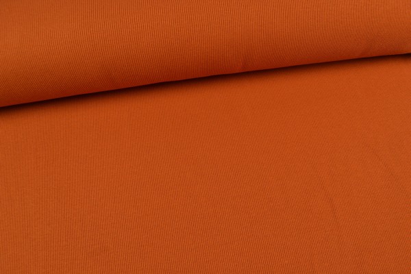 Rippenjersey uni, terracotta