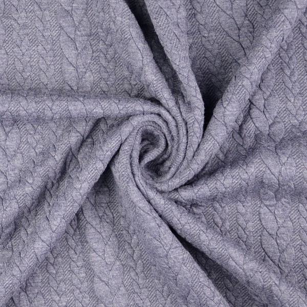 Jacquard Jersey Zopfstrick, marine/dunkelblau