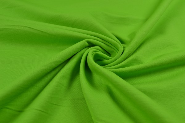 Baumwolljersey, French Terry uni, kiwi Baumwolljersey, French Terry uni, kiwi