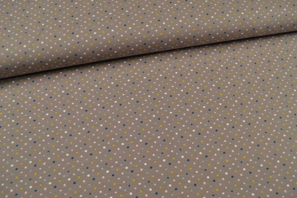Baumwolljersey Tupfen, beide/braun