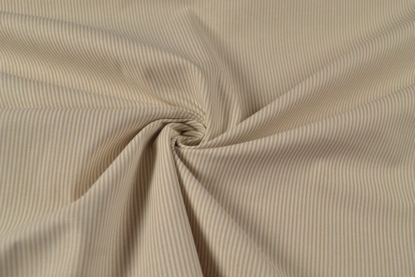 Baumwollstoff gemustert Streifen, beige/ weiß Baumwollstoff gemustert Streifen, beige/ weiß