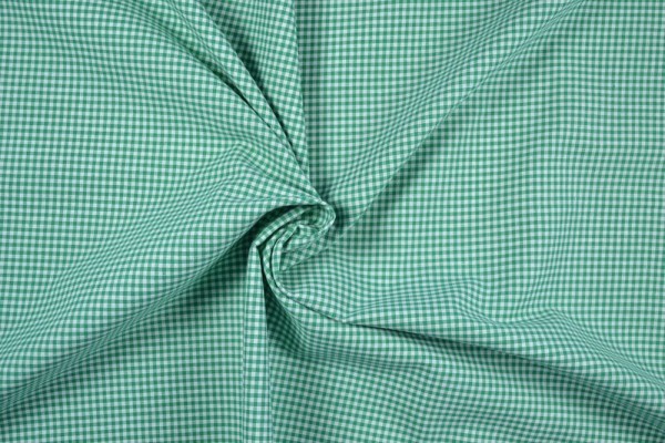 Baumwollstoff Zefir Vichy Karo, 0,25 cm, grün Baumwollstoff Zefir Vichy Karo, 0,25 cm, grün