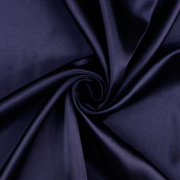 Polyester Satin uni, marine/dunkelblau