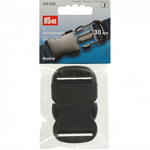 Prym Steckschnalle stark, 30mm, schwarz