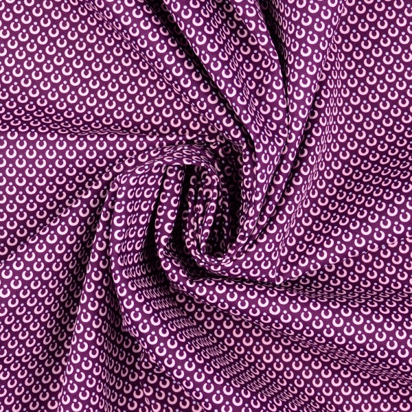 Baumwollstoff Popeline Kreise/Punkte, violett