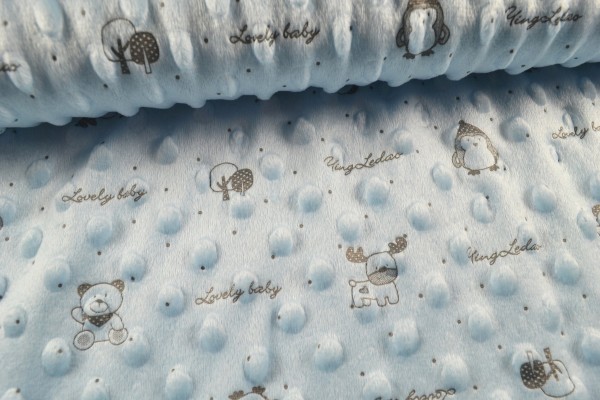 Bubble Fleece gemustert, hellblau Bubble Fleece gemustert, hellblau