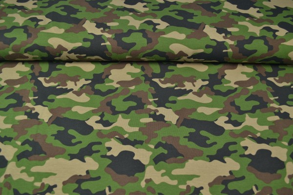 Baumwolljersey bedruckt Camouflage