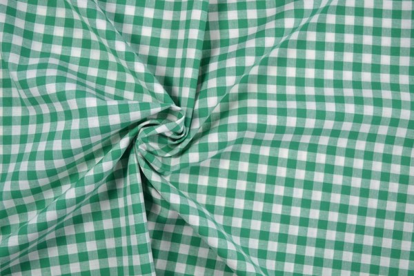 Baumwollstoff Zefir Vichy Karo, 0,9 cm, grün Baumwollstoff Zefir Vichy Karo, 0,9 cm, grün