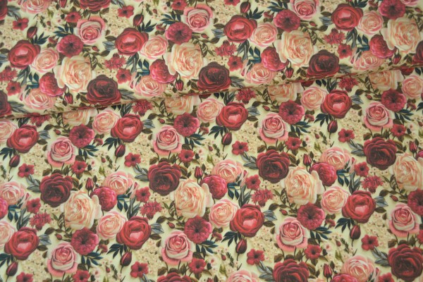 Canvas Deko Stoff Rosen