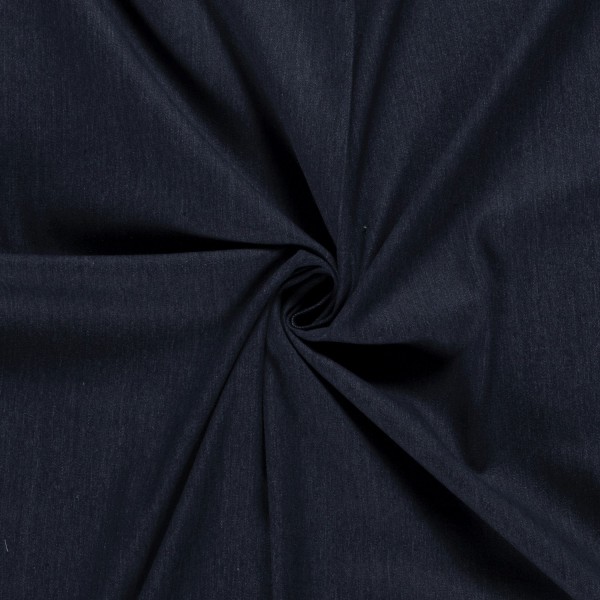 Jeansstoff vorgewaschen uni dunkelblau/marine