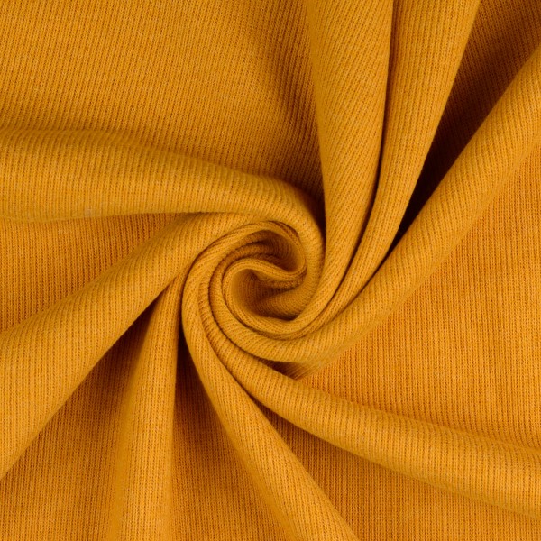 Strickstoff melange angeraut, senfgelb