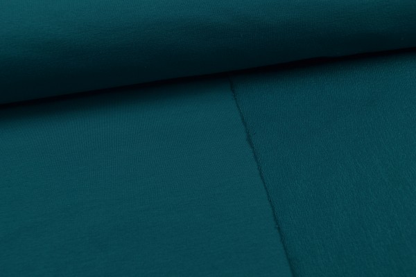 Baumwolljersey, French Terry uni, petrol Baumwolljersey, French Terry uni, petrol