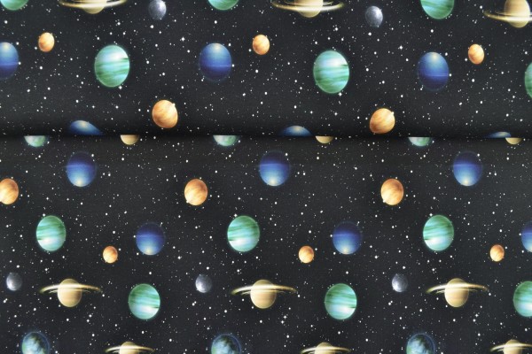 French Terry bedruckt, Planeten